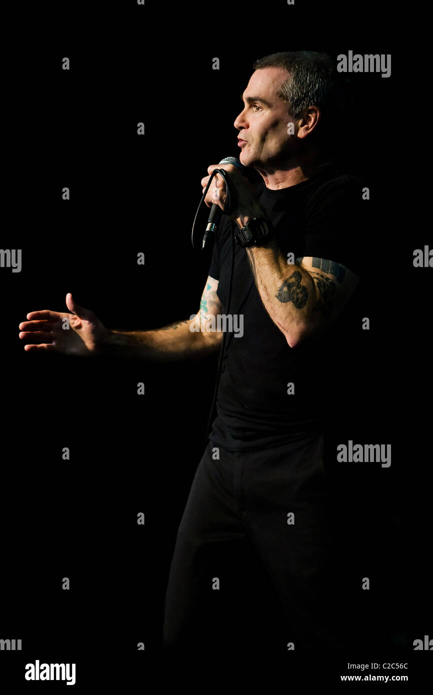Henry Rollins on stage during his Spoken Word tour Stock Photo Alamy