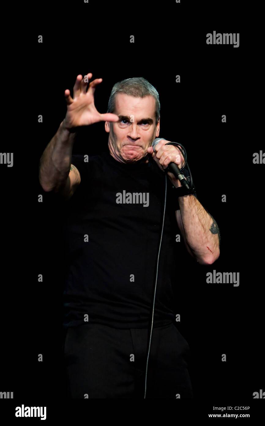 Henry Rollins on stage during his Spoken Word tour Stock Photo Alamy