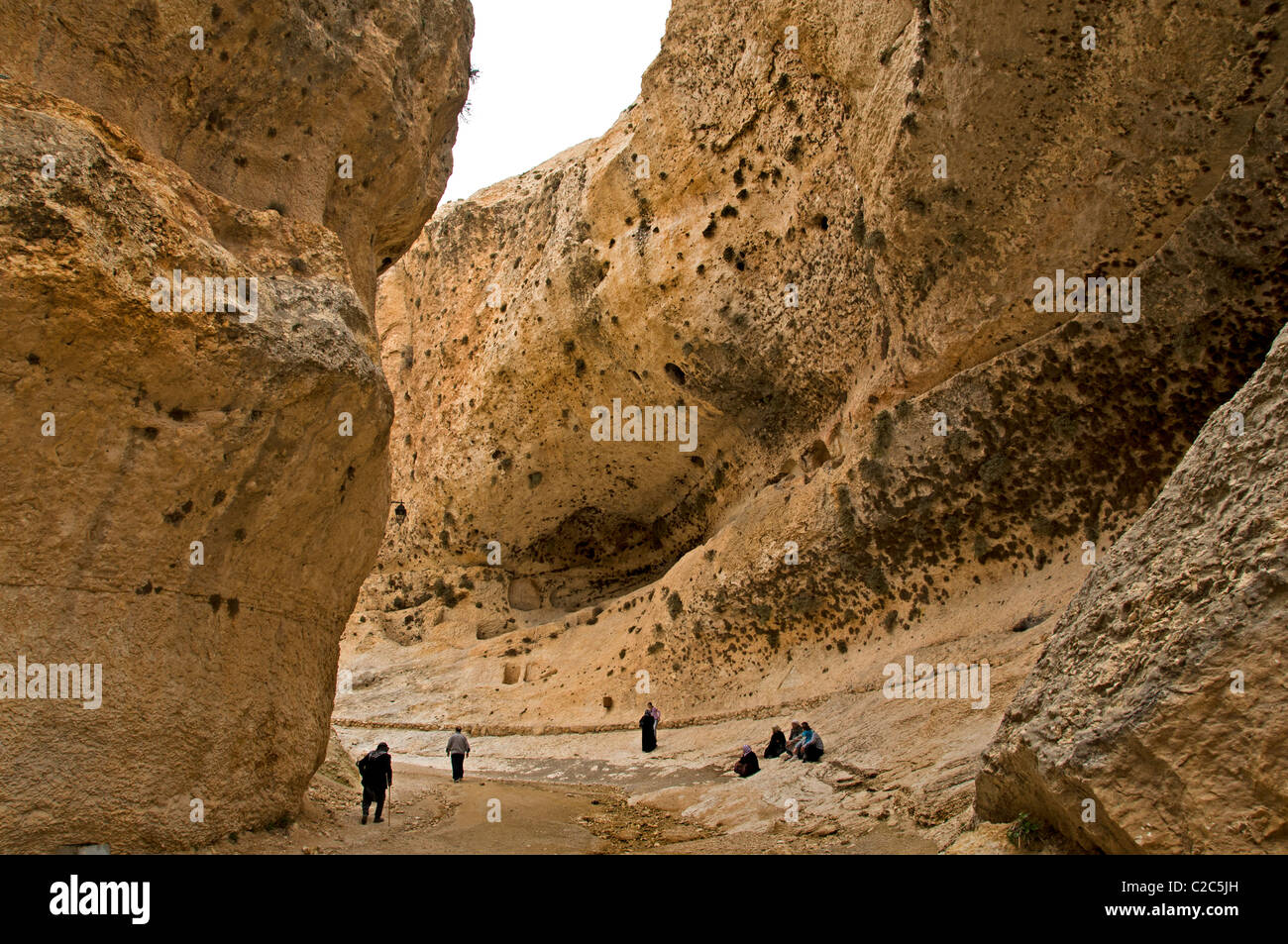Maloula Maalula Thekla Gap Christian Syria Caves Burial Cave Stock Photo