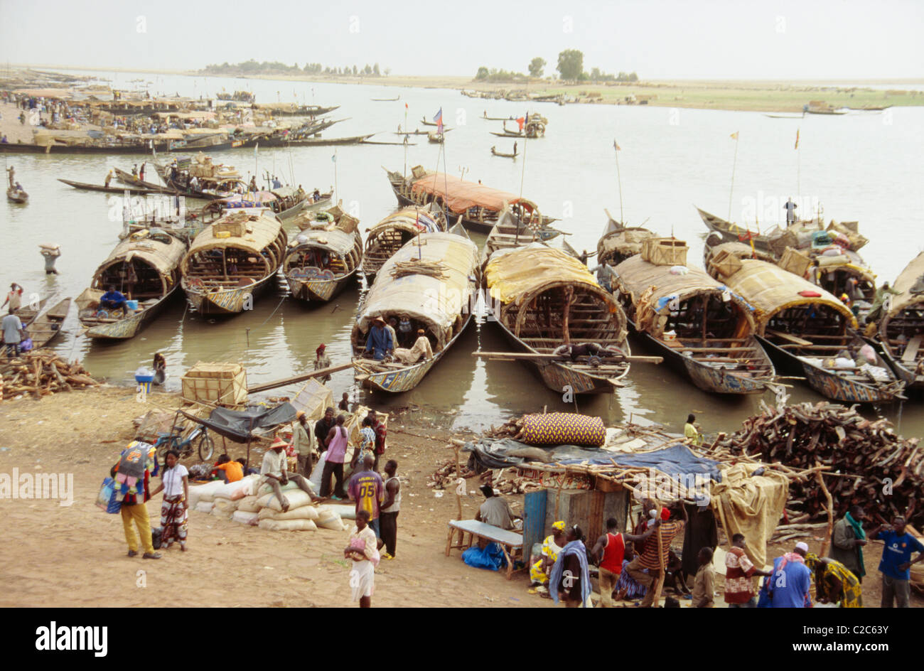 Mopti Port  Mali Stock Photo
