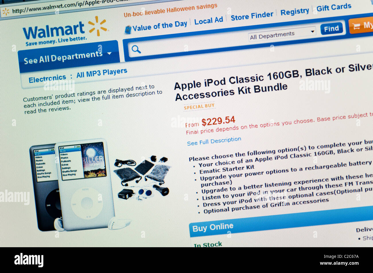 Walmart website screenshot Stock Photo Alamy