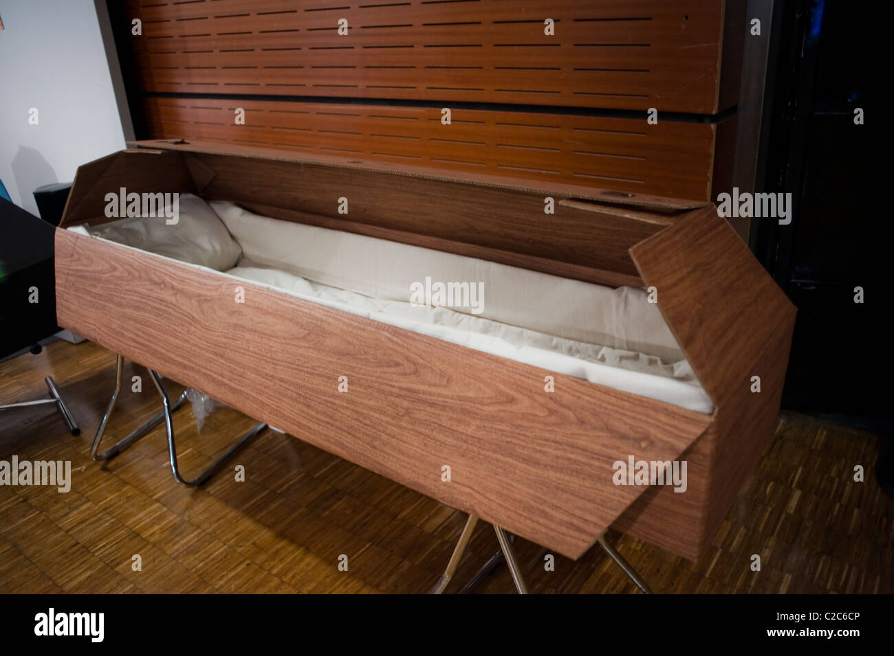 Paris France Caskets At Death Trade Show Salon De La Mort