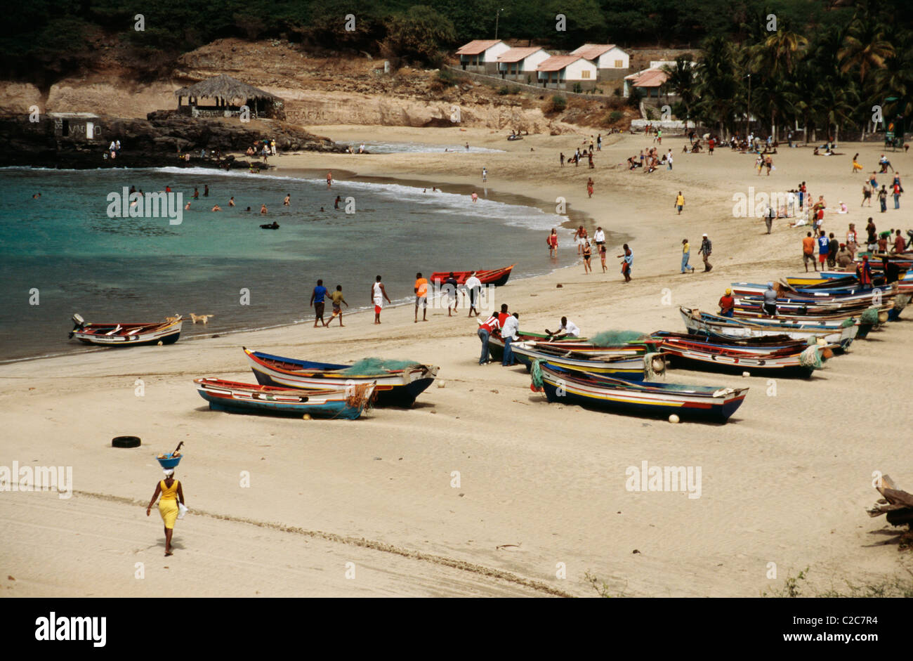 Beach Santiago Cape Verde Stock Photo Alamy