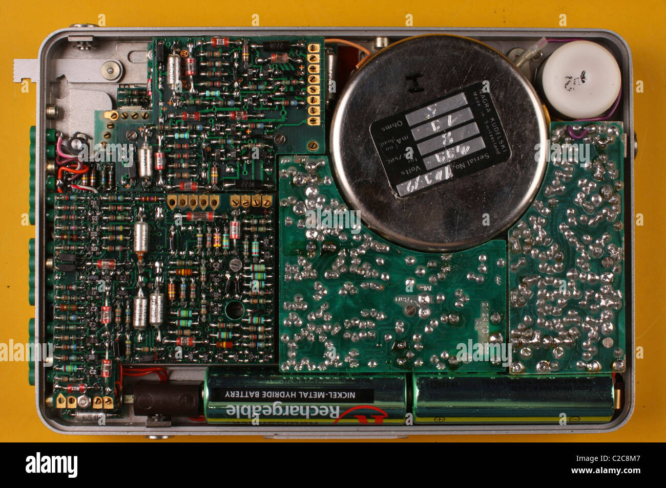 Nagra SNST circuit boards    Nagra SNST spy recorder Stock Photo
