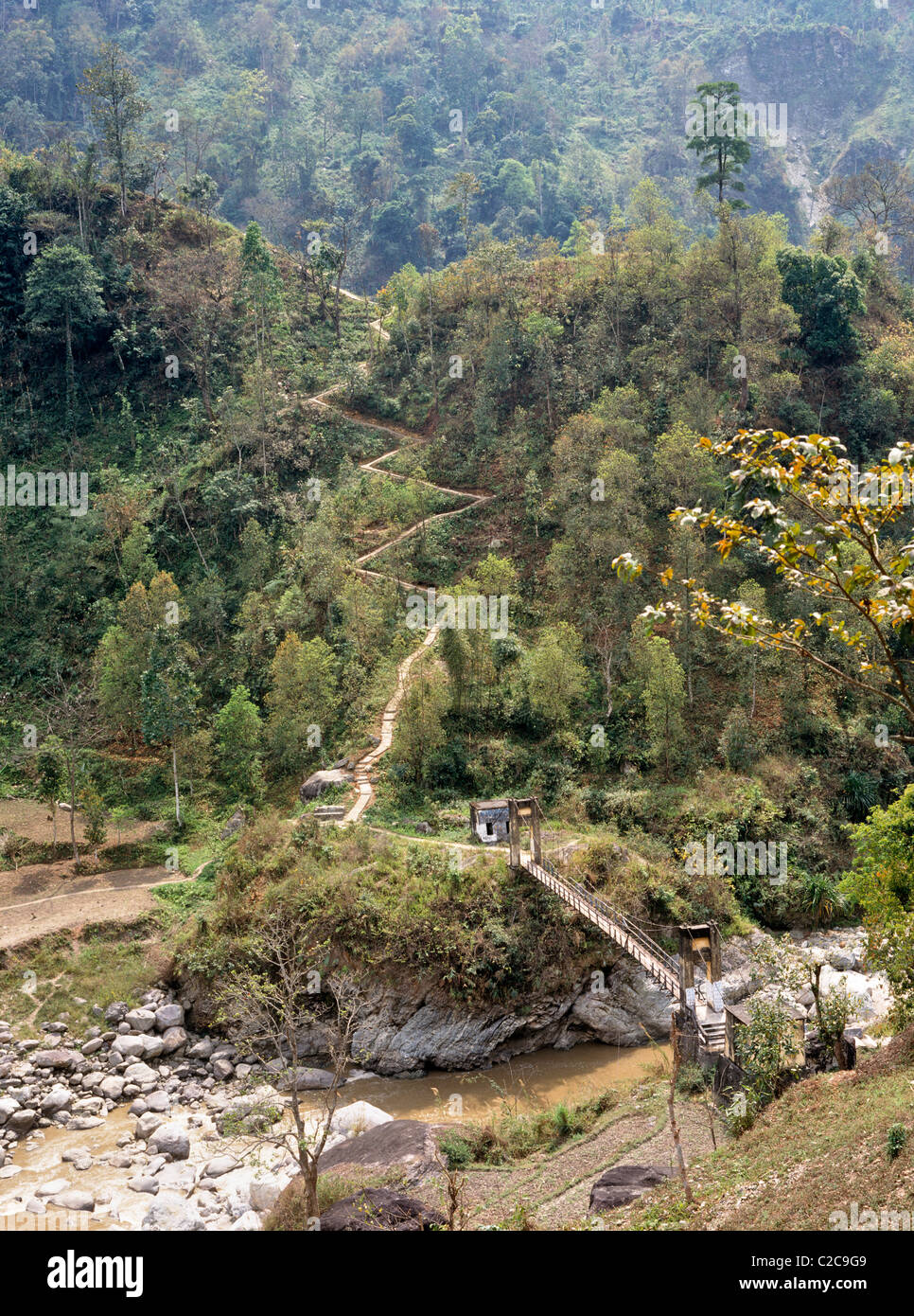 River Sikkim India Stock Photo