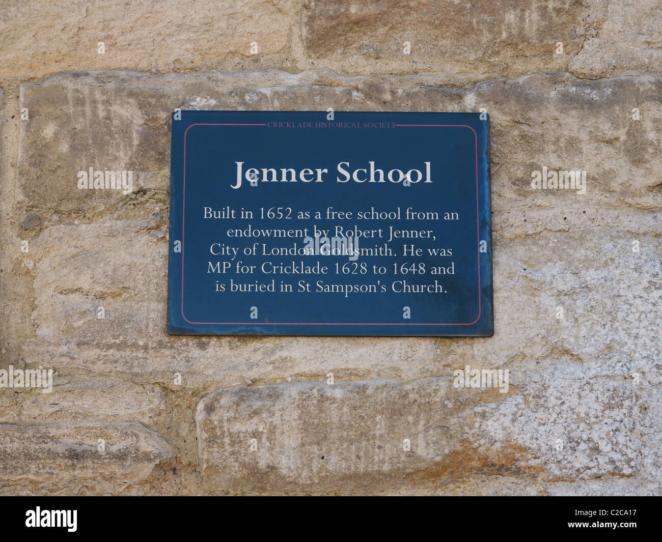 Jenner School Cricklade Wiltshire (now town community centre Stock Photo Alamy