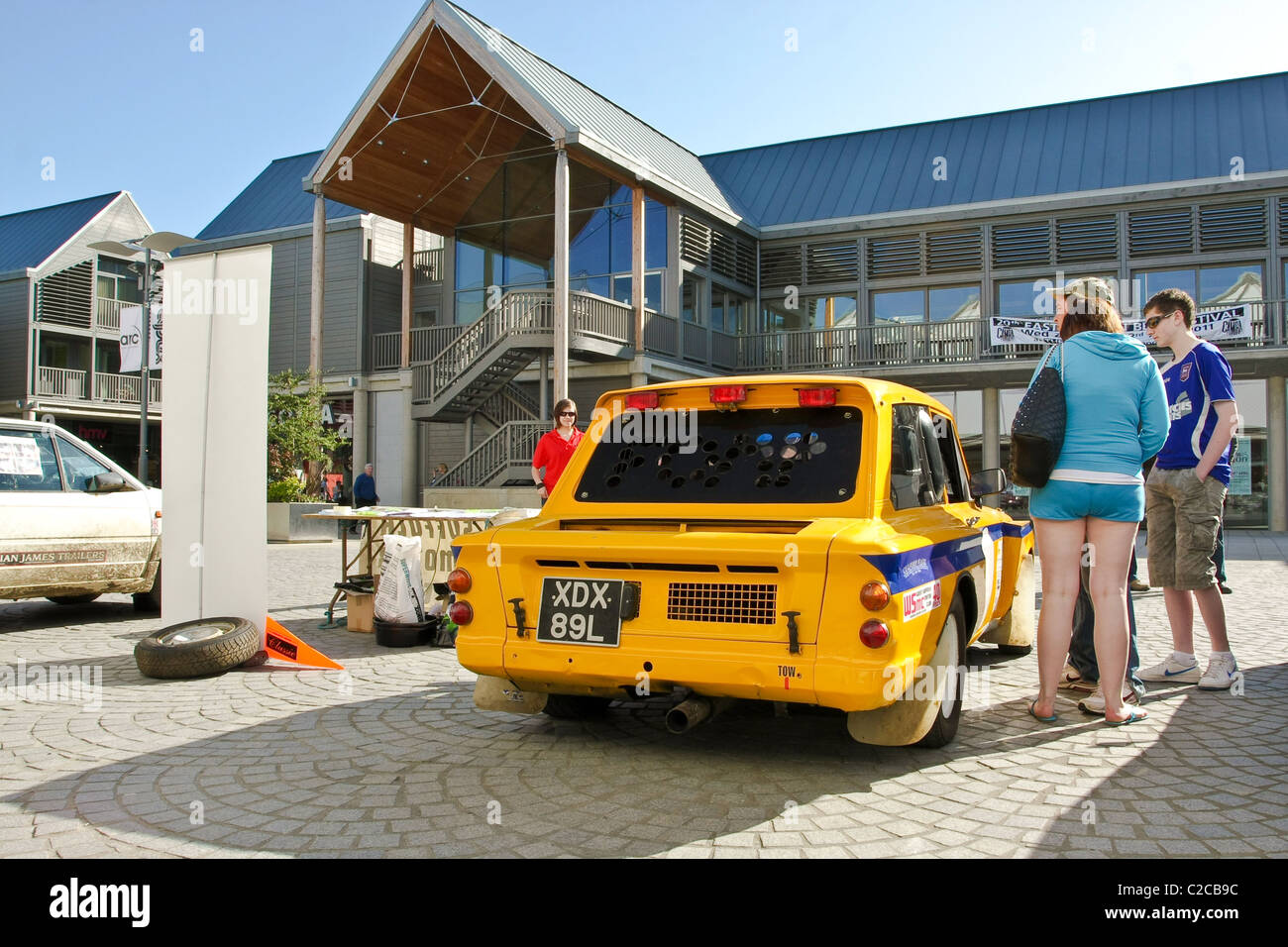 Old car exhibit in Bury St Edmunds Stock Photo Alamy