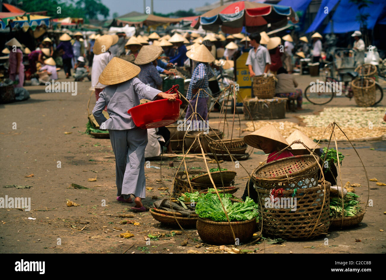 Market, Hue, Thua Thien Hue Province, Vietnam, Asia Stock Photo