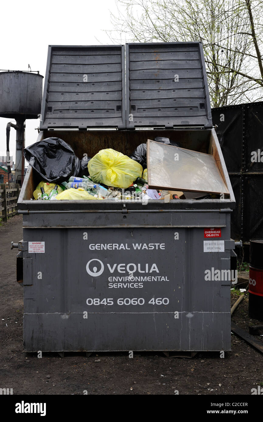 general waste rubbish skip england uk Stock Photo