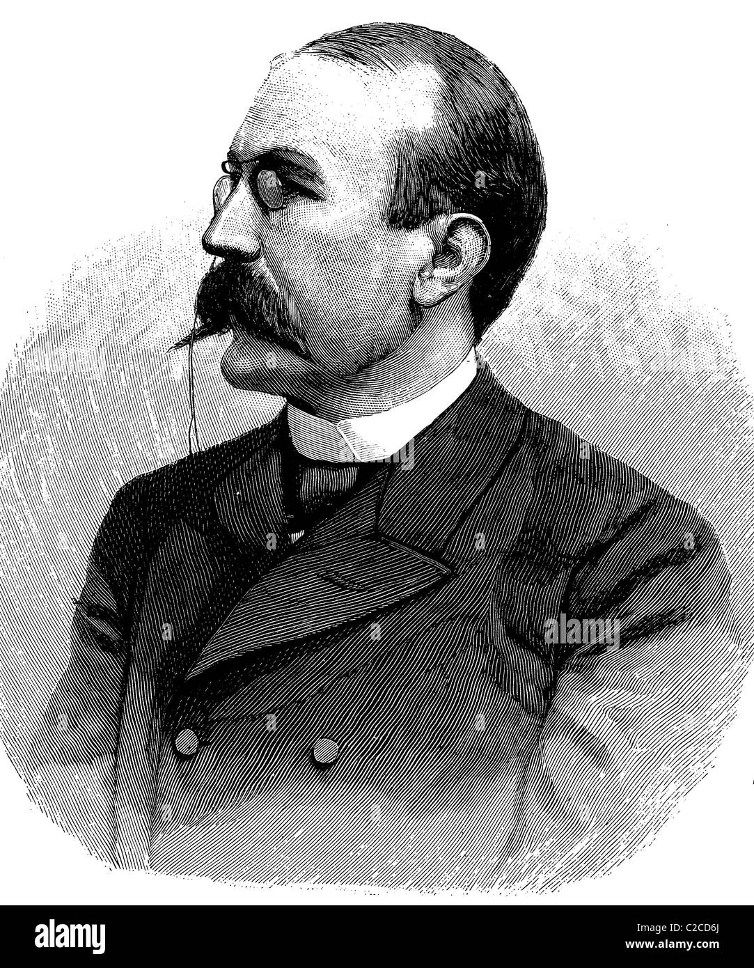 Privy Councillor Adolf Wermuth, 1855 - 1927, politician, Reich Commissioner for the World Exhibition in Chicago in 1893, histori Stock Photo