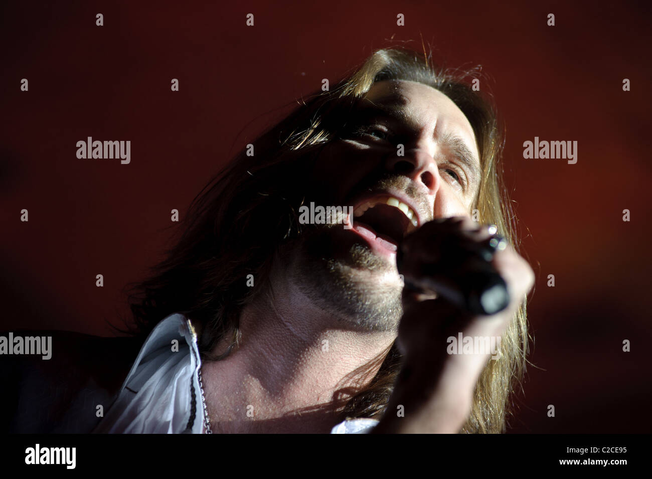 April 08, 2011, Sacramento, CA - Bo Bice performs on stage at Thunder Valley Casino in Rocklin, CA Stock Photo