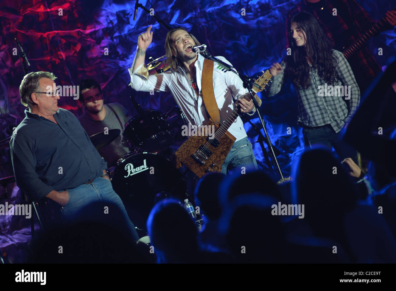 April 08, 2011, Sacramento, CA - Bo Bice performs on stage at Thunder Valley Casino in Rocklin, CA Stock Photo