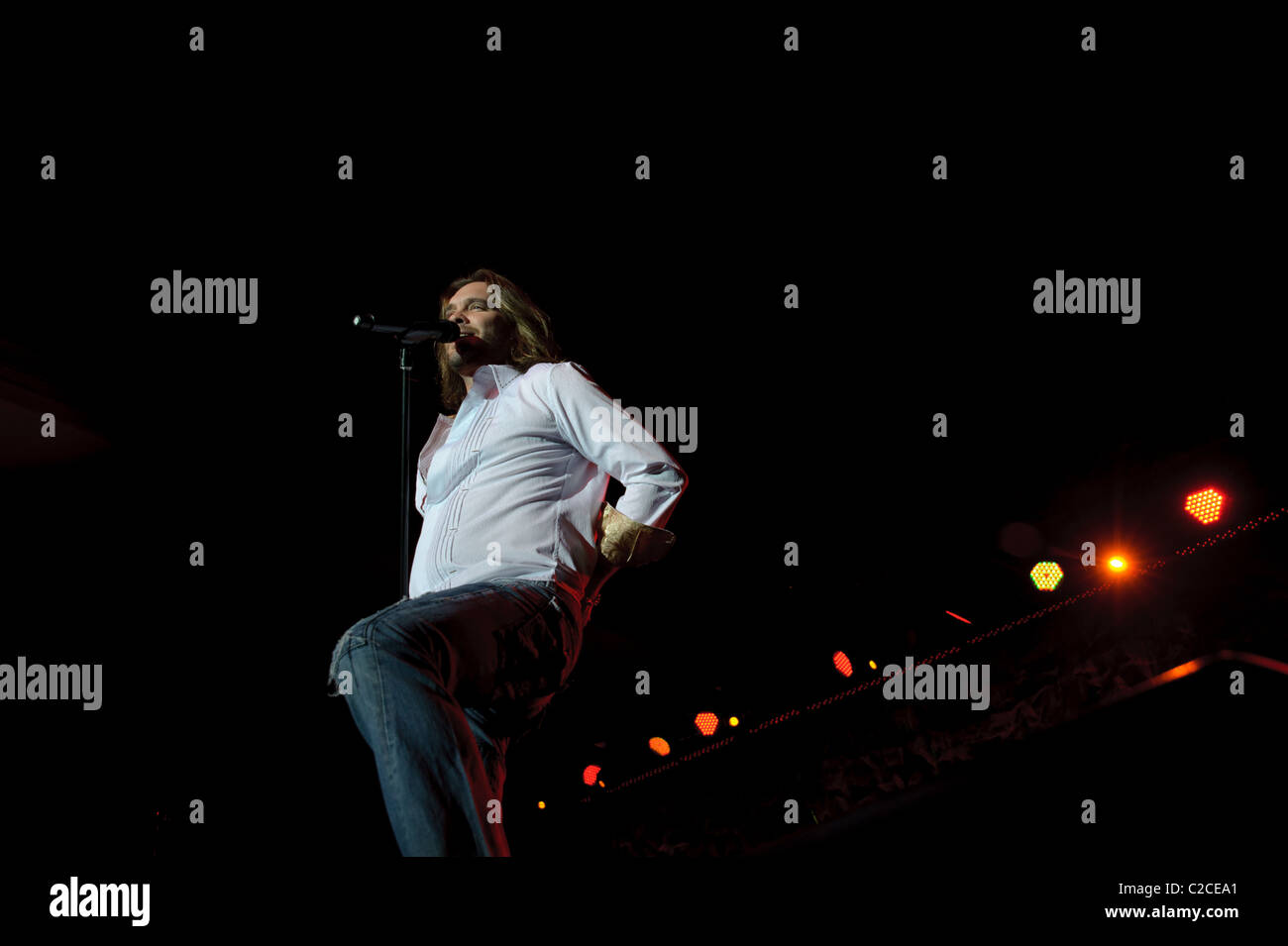 April 08, 2011, Sacramento, CA - Bo Bice performs on stage at Thunder Valley Casino in Rocklin, CA Stock Photo
