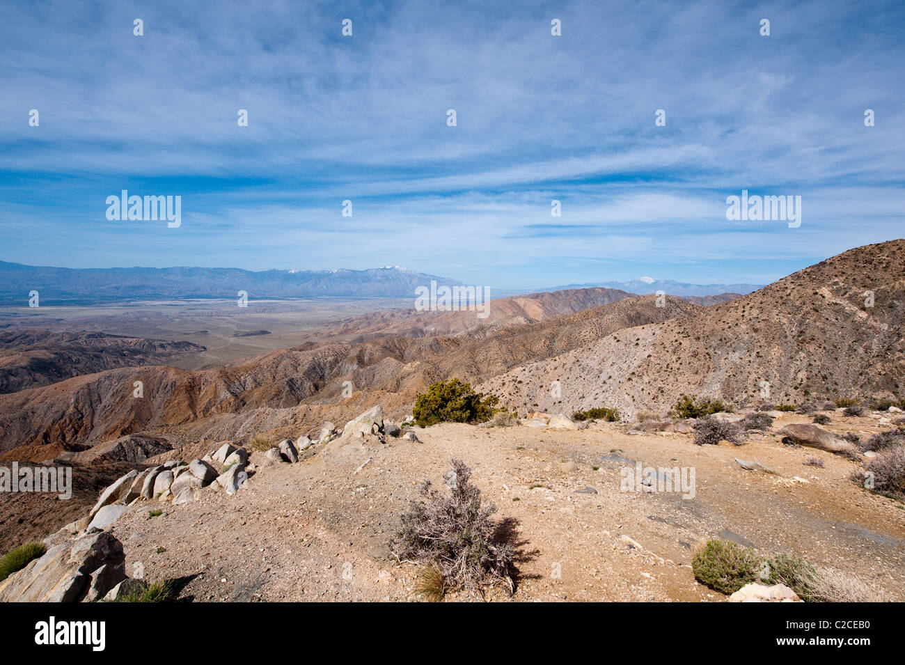 California. View of the Coachella Valley from Keys View, Joshua Tree ...