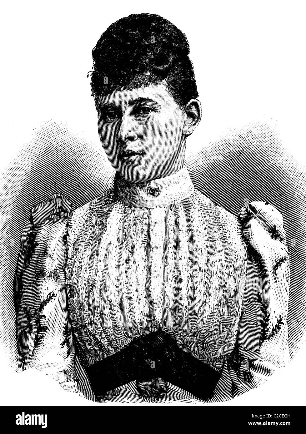 Princess Margaret of Prussia or Margarete Beatrice Feodora, 1872 - 1954, Landgravine of Hesse-Kassel, historical illustration ci Stock Photo