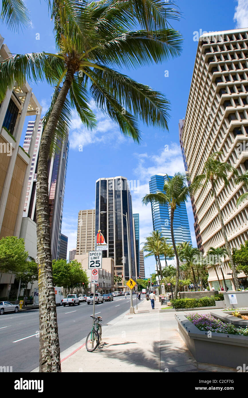 Downtown Honolulu, Oahu Hawaii Stock Photo Alamy