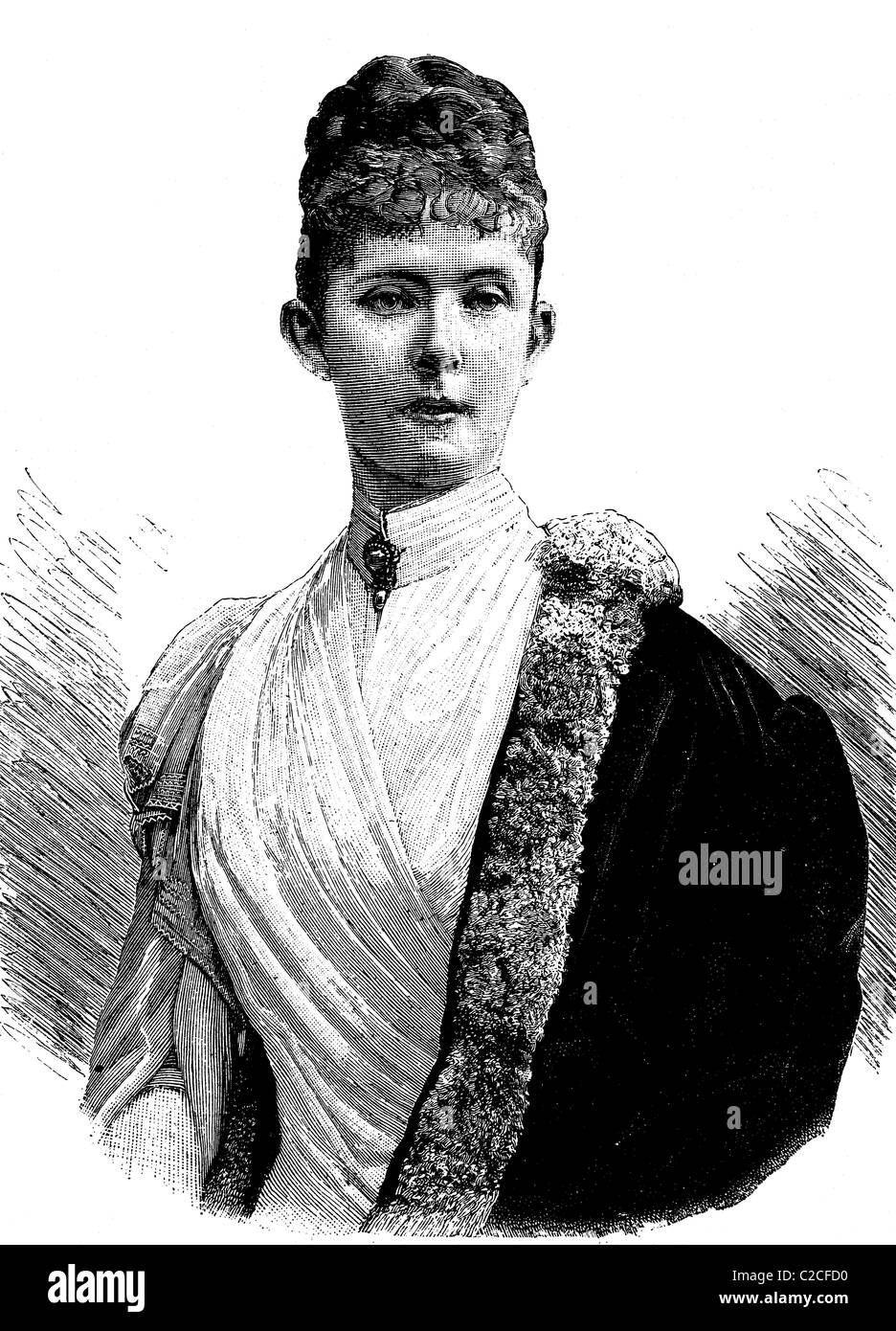 Archduchess Margarete Sophie of Austria, Duchess of Wuerttemberg, 1805 - 1872, historical illustration circa 1893 Stock Photo