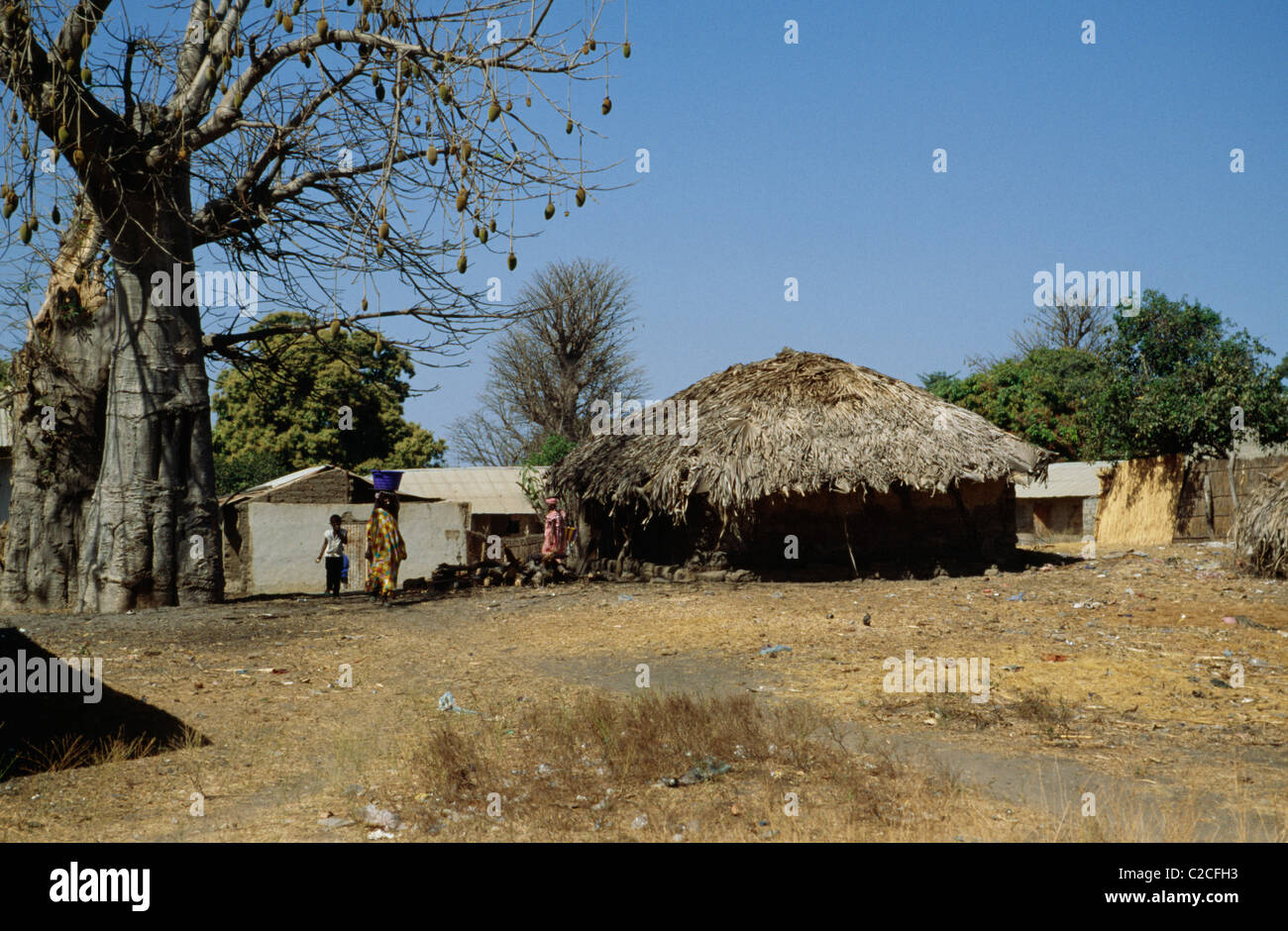 Village House Gambia Stock Photo Alamy
