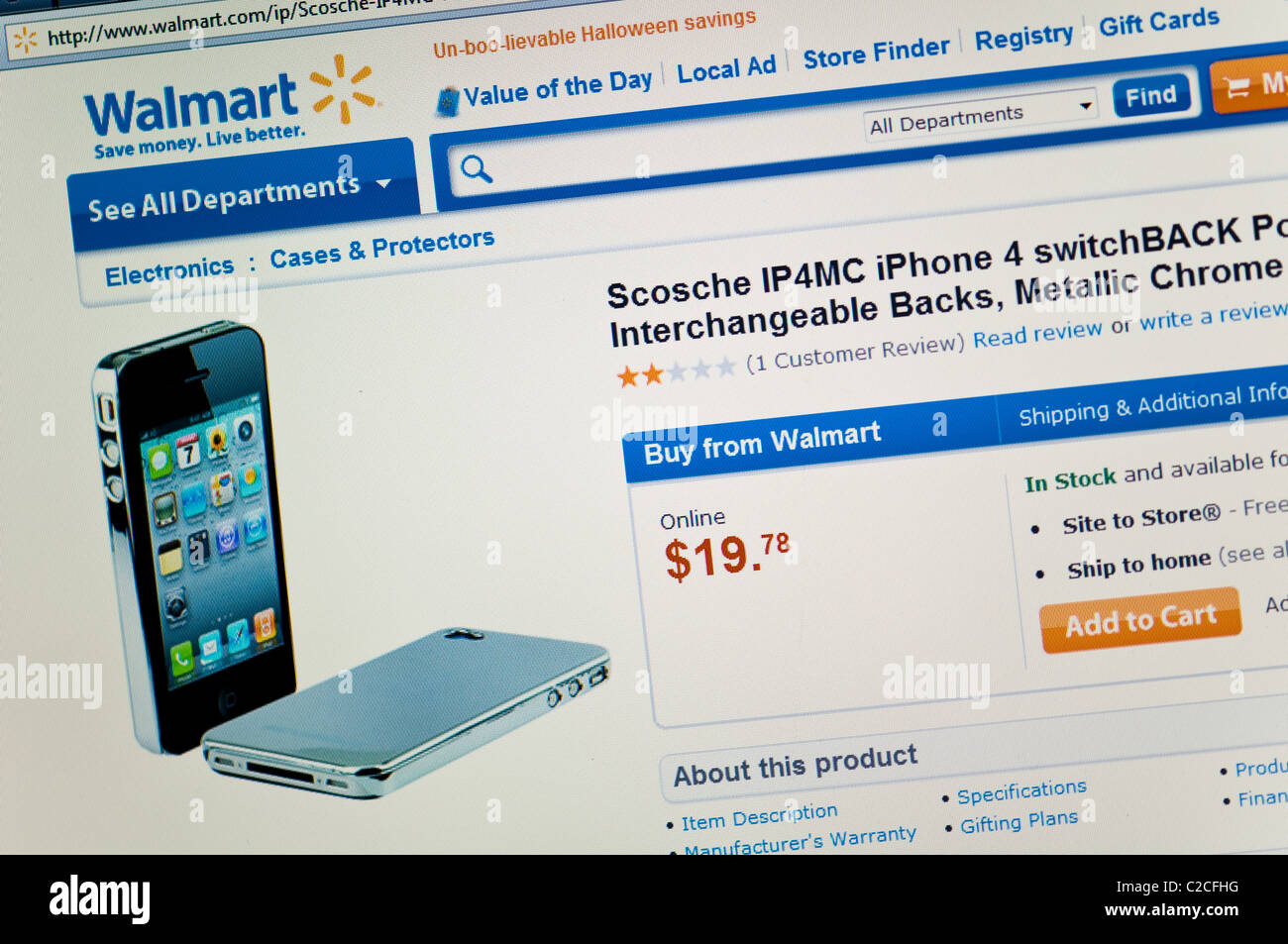 Walmart website screenshot Stock Photo Alamy
