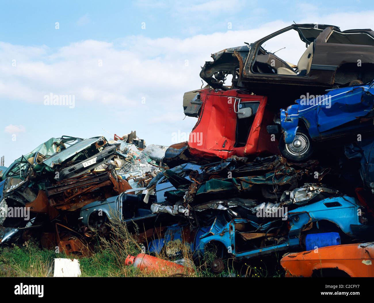 Scrapyard Cleveland England Stock Photo Alamy