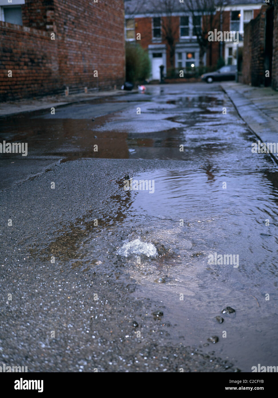Burst Water Pipe Stock Photo Alamy