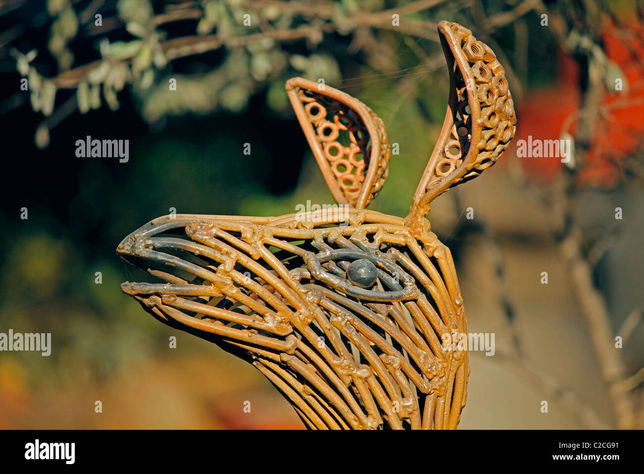 Sculpture of a Deer in a Garden, Pune, Maharashtra, India Stock Photo