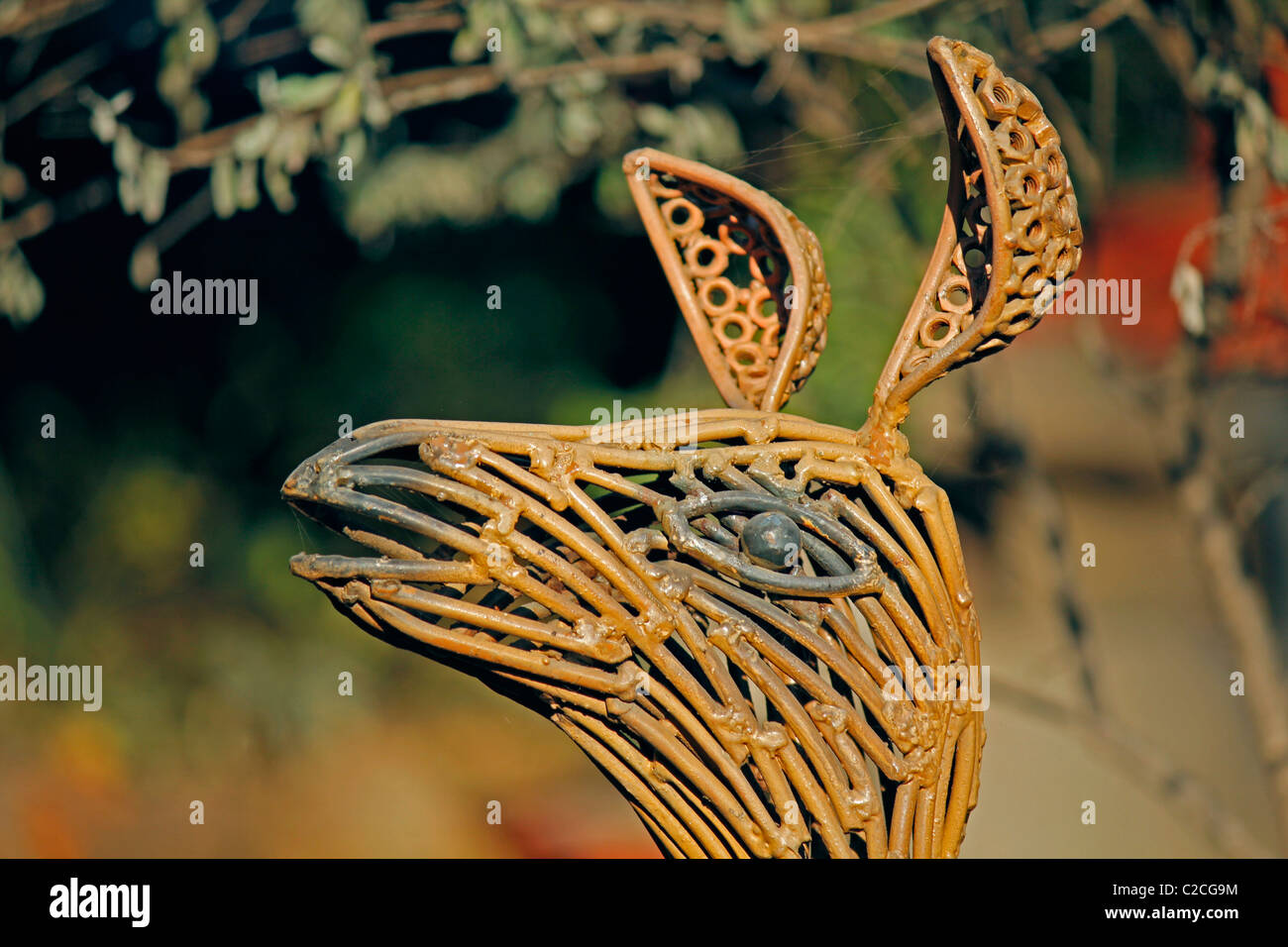 Sculpture of a Deer in a Garden, Pune, Maharashtra, India Stock Photo