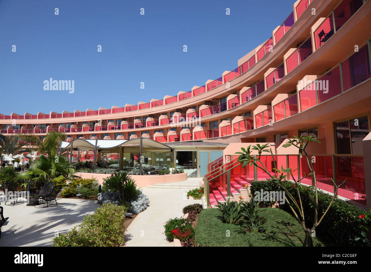 Hotel building on Canary Island Tenerife, Spain Stock Photo