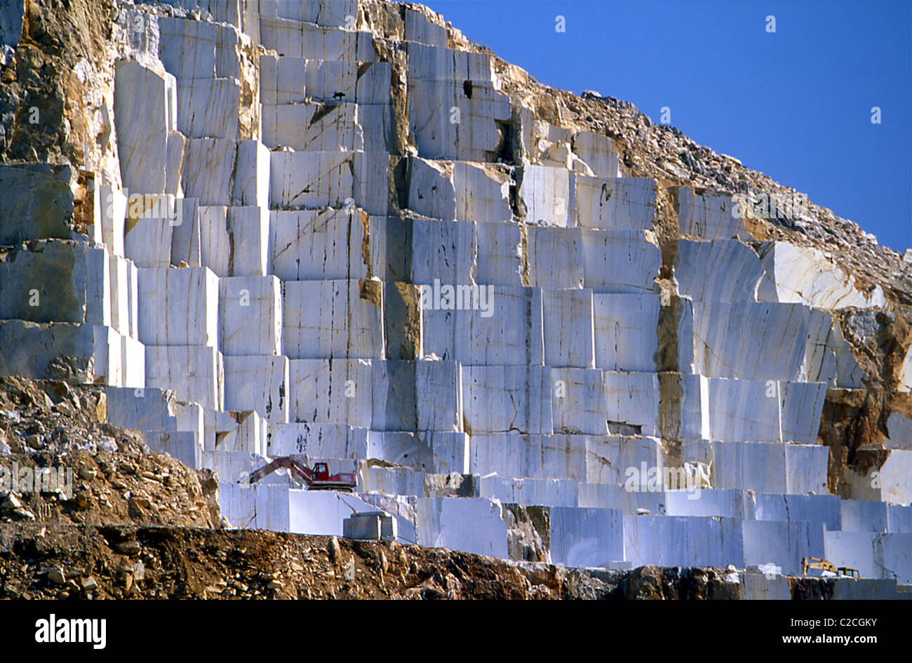 Marble quarry in Naxos island Greece Stock Photo Alamy