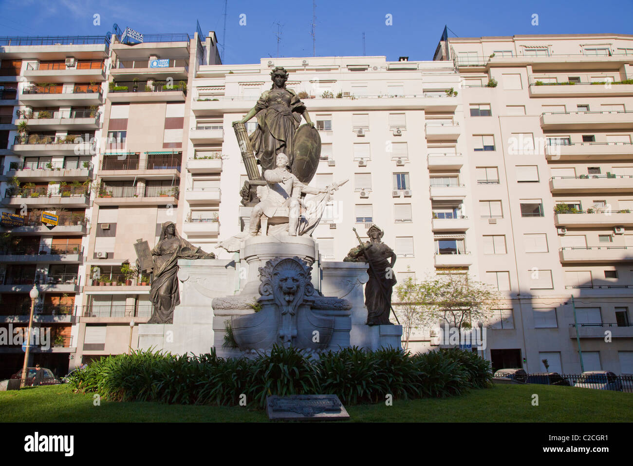 Statue of Carlos Pellegrini, Recoleta, Buenos Aires Stock Photo