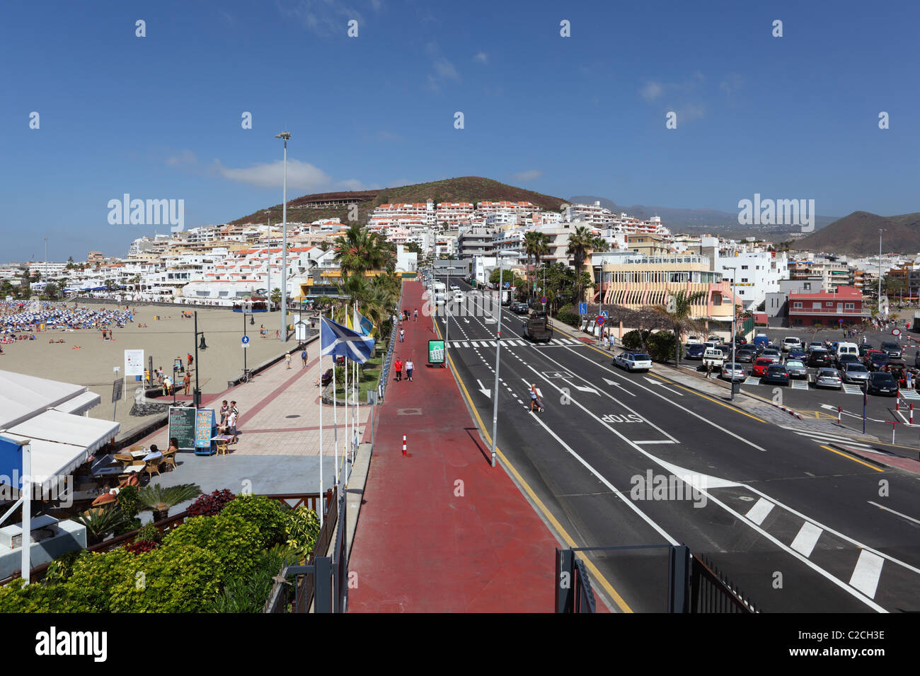 View of Los Cristianos, Canary Island Tenerife, Spain Stock Photo