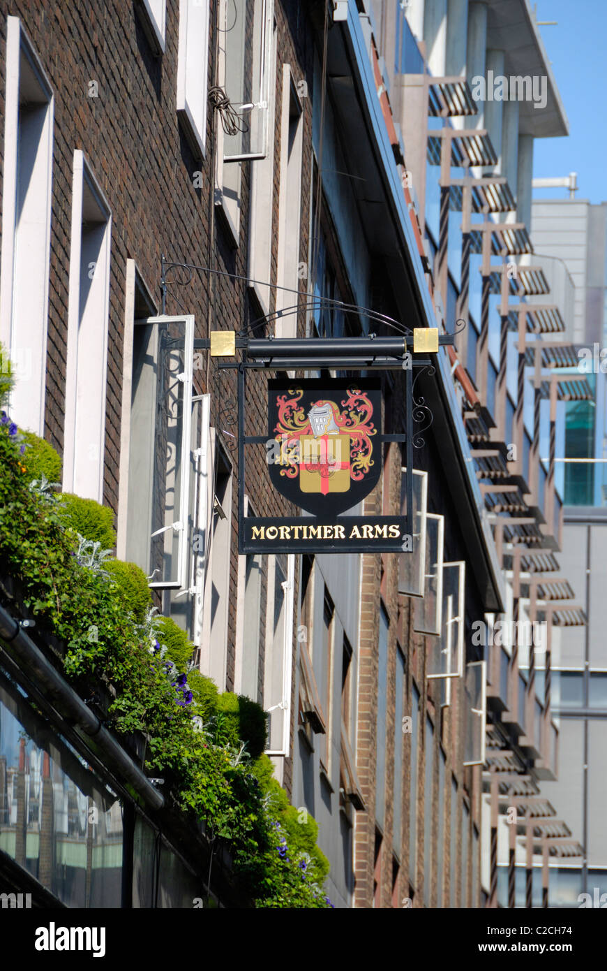 The Mortimer Arms pub, Tottenham Court Road, London, England Stock