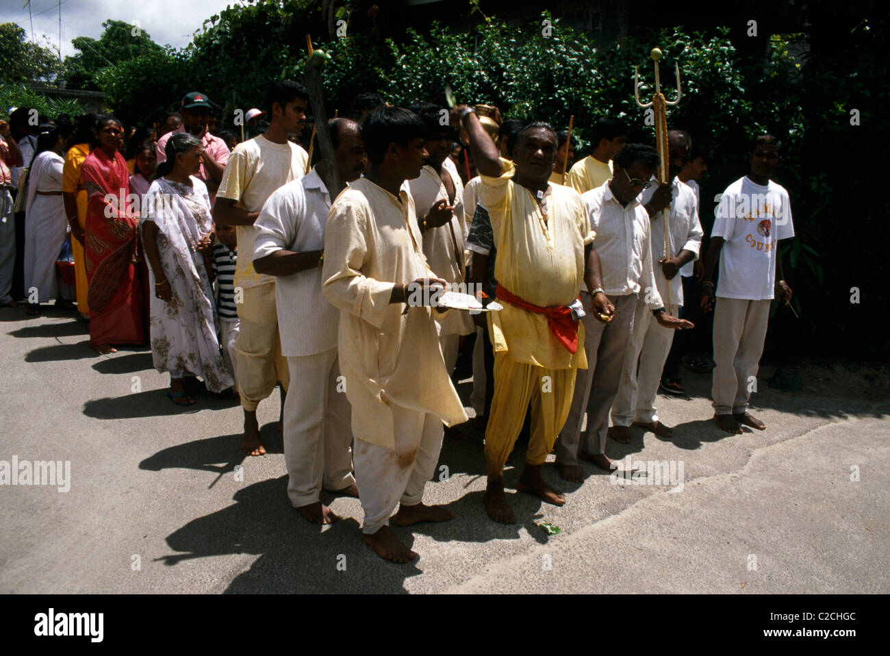 Fire Walking Mauritius Stock Photo Alamy