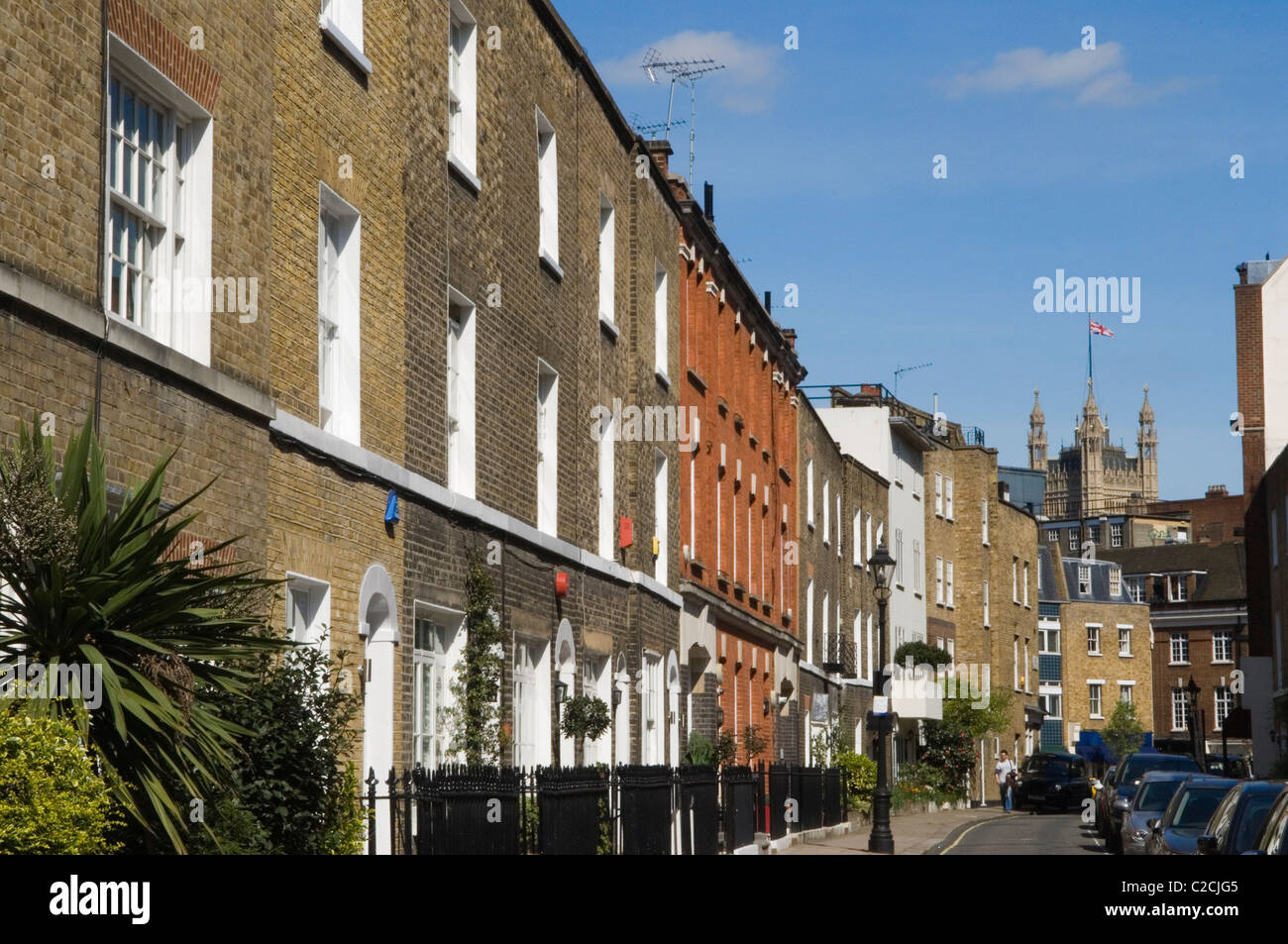 Westminster London SW1. Houses of Parliament, Maundel Street. Westminster London SW1 UK. HOMER SYKES Stock Photo