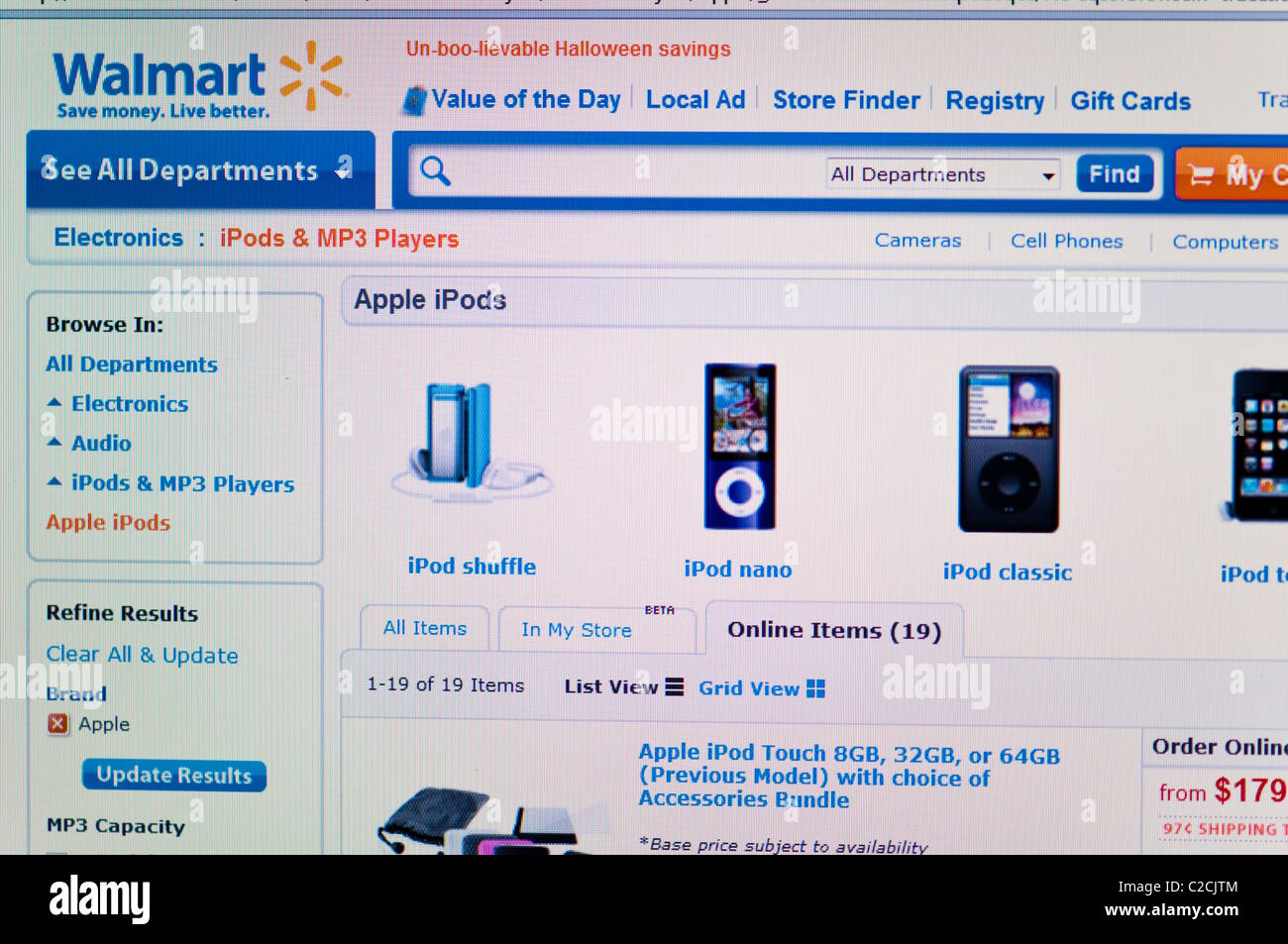 Walmart website screenshot Stock Photo Alamy