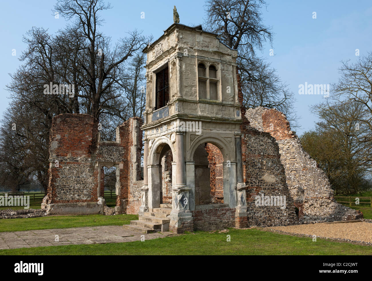 Ruins of Gorhambury House, St Albans, Hertfordshire, UK Stock Photo