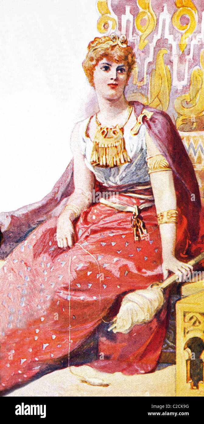 According to Norse mythology, Frigg was the second wife powerful god Odin and one of the chief goddesses. Stock Photo