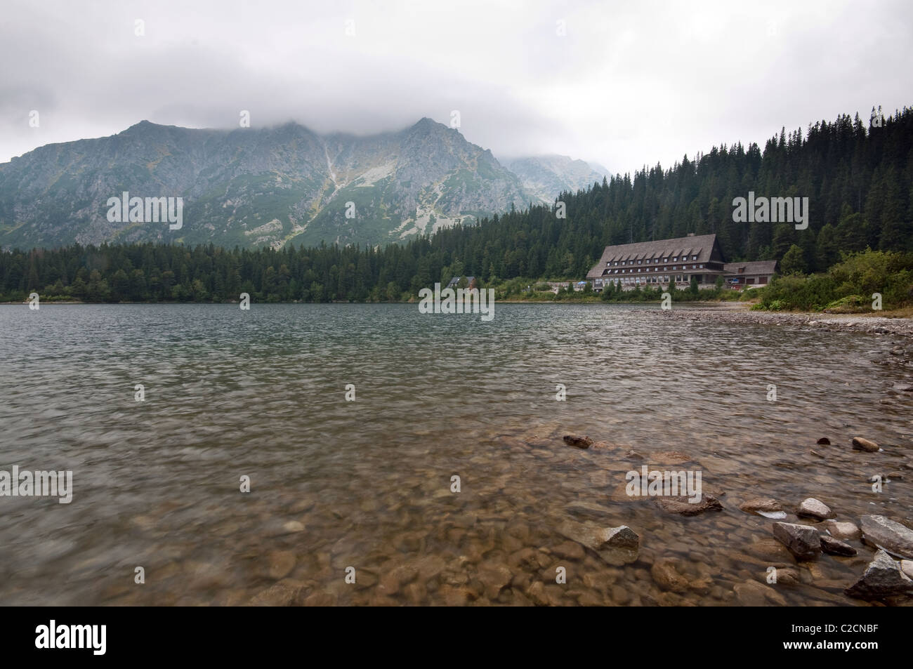 Popradske pleso Lake in High Tatras, Slovakia Stock Photo