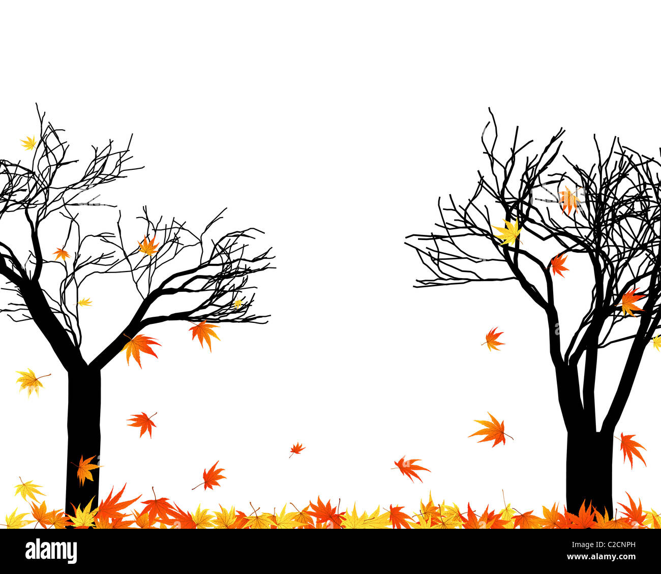 Pattern of autumn maples leaves. Vector illustration Stock Photo - Alamy