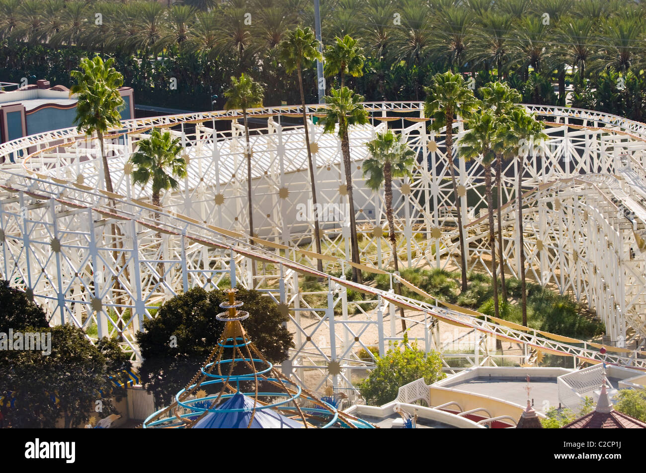 Roller Coaster at Disneyland Amusement Park, California USA Stock Photo ...