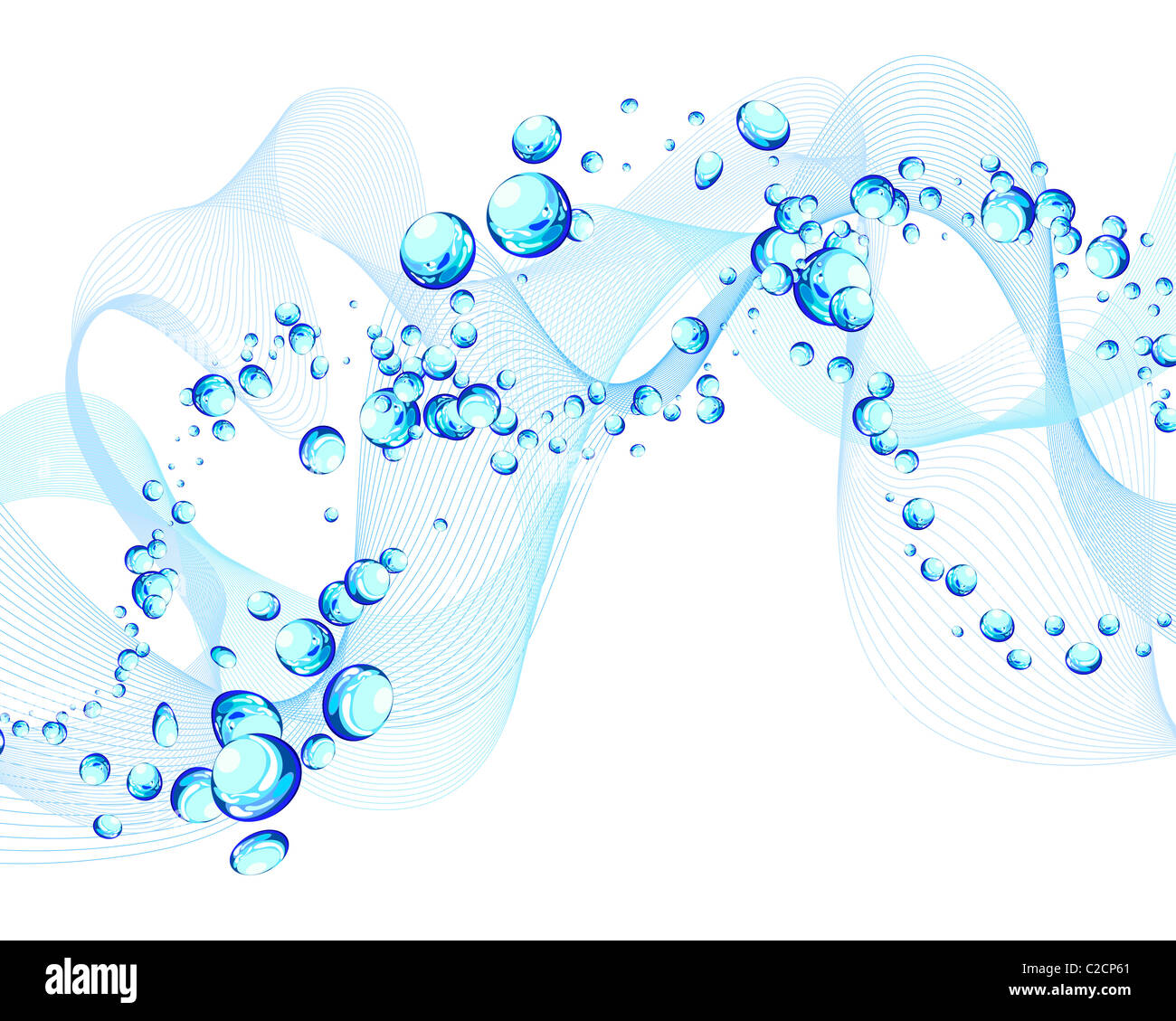 Abstract water vector background with bubbles of air Stock Photo - Alamy