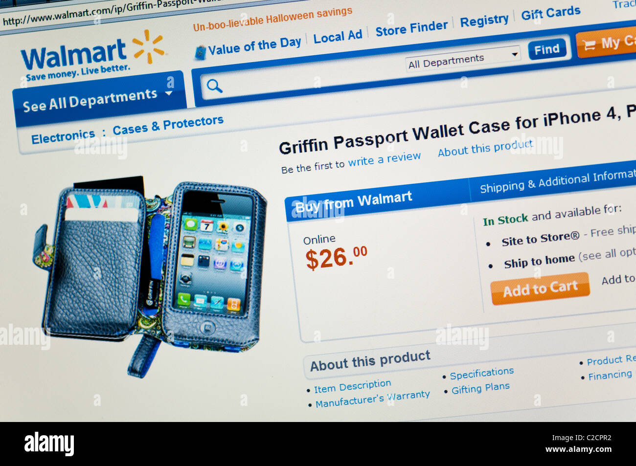 Walmart website screenshot Stock Photo Alamy