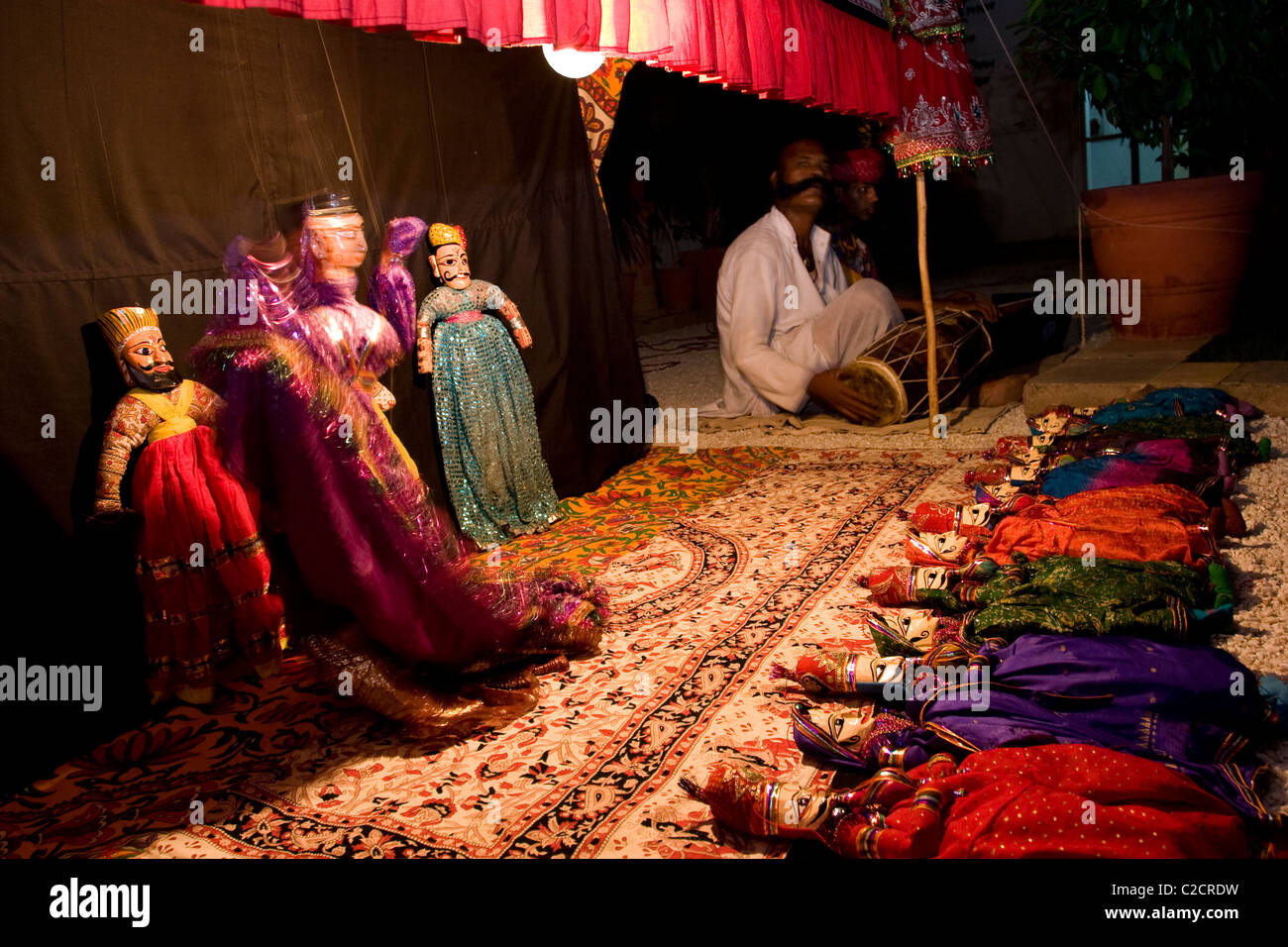 Puppet theatre at Samode Palace, a 600 year old palace 40 km north of