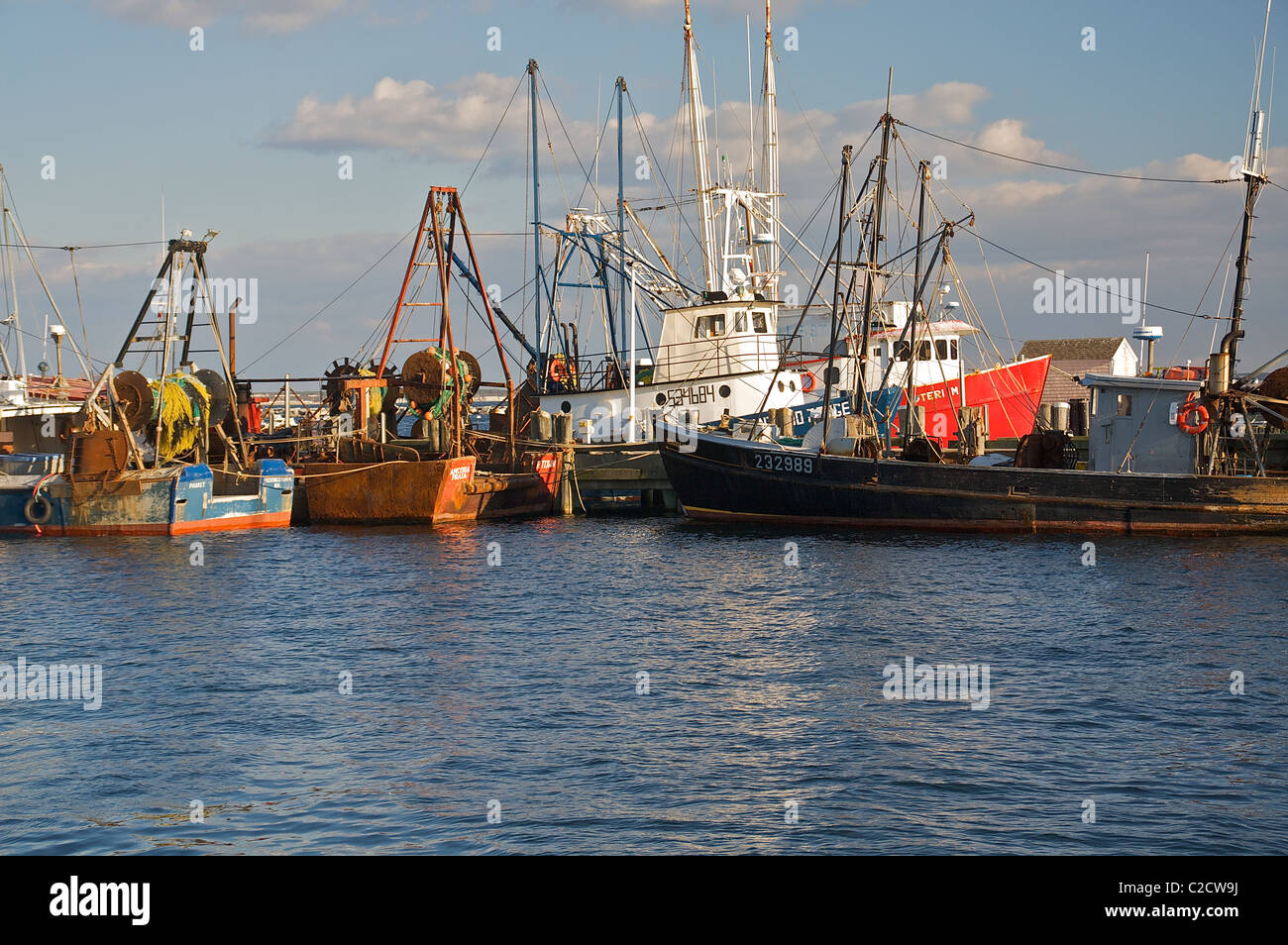 Fishing boats docked in Provincetown, Cape Cod Stock Photo Alamy