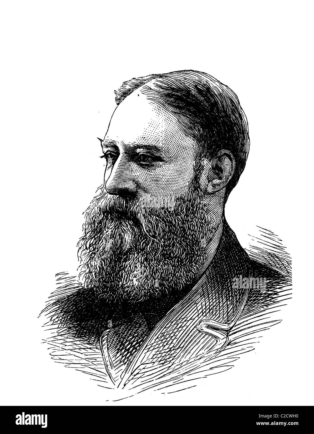 Colonel Edward Robert King-Harman, historic image, 1883 Stock Photo