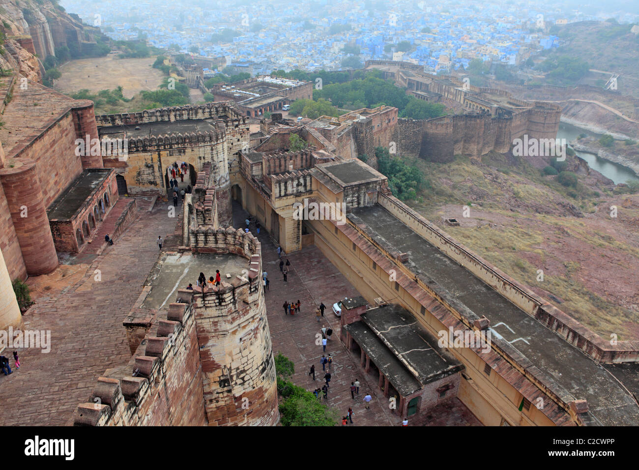Jodhpur, also known as the blue city, seen from Mehrangarh Fort, Rajasthan, India Stock Photo