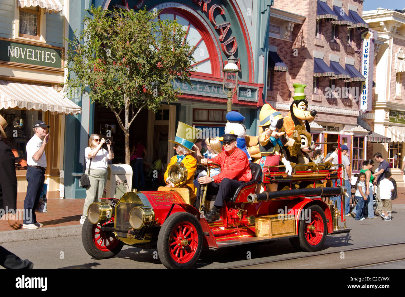 Disney Characters at Disneyland Amusement Park in California USA Stock Photo