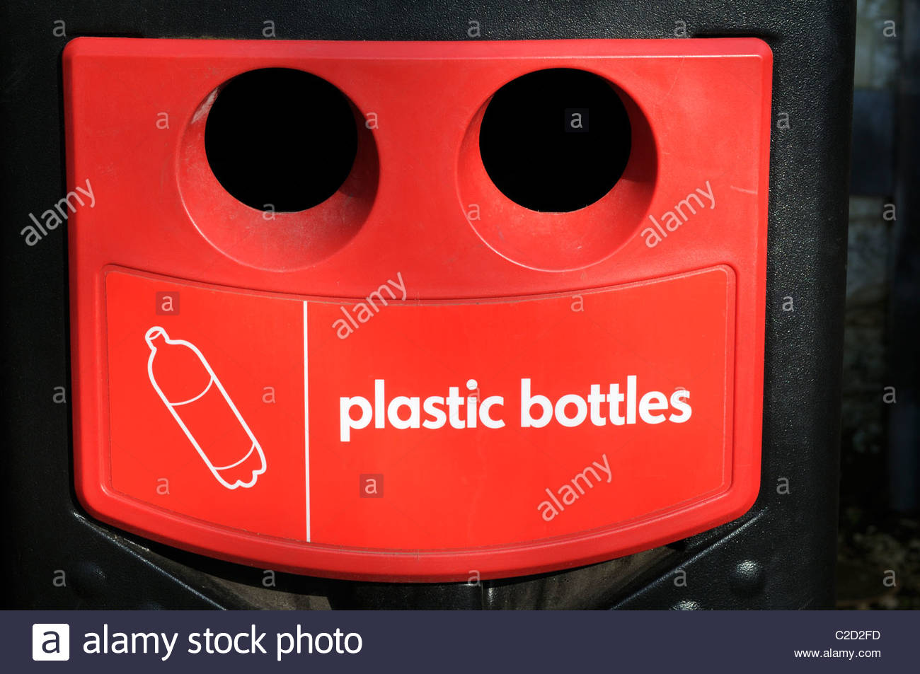 Plastic Bottles Recycling Collection Bin High Resolution Stock