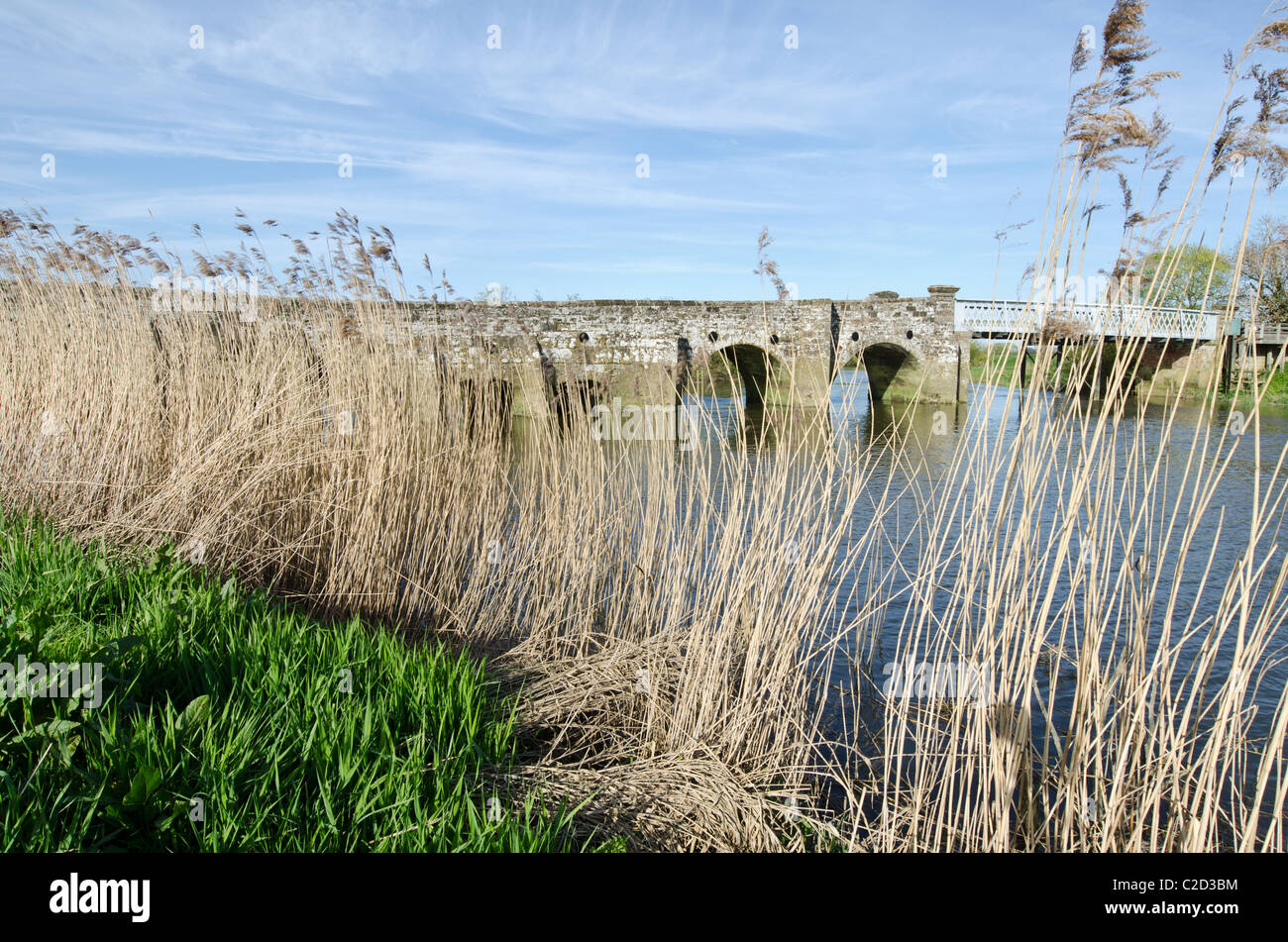 River Arun Greatham Bridge Coldwaltham West Sussex, England Uk Stock