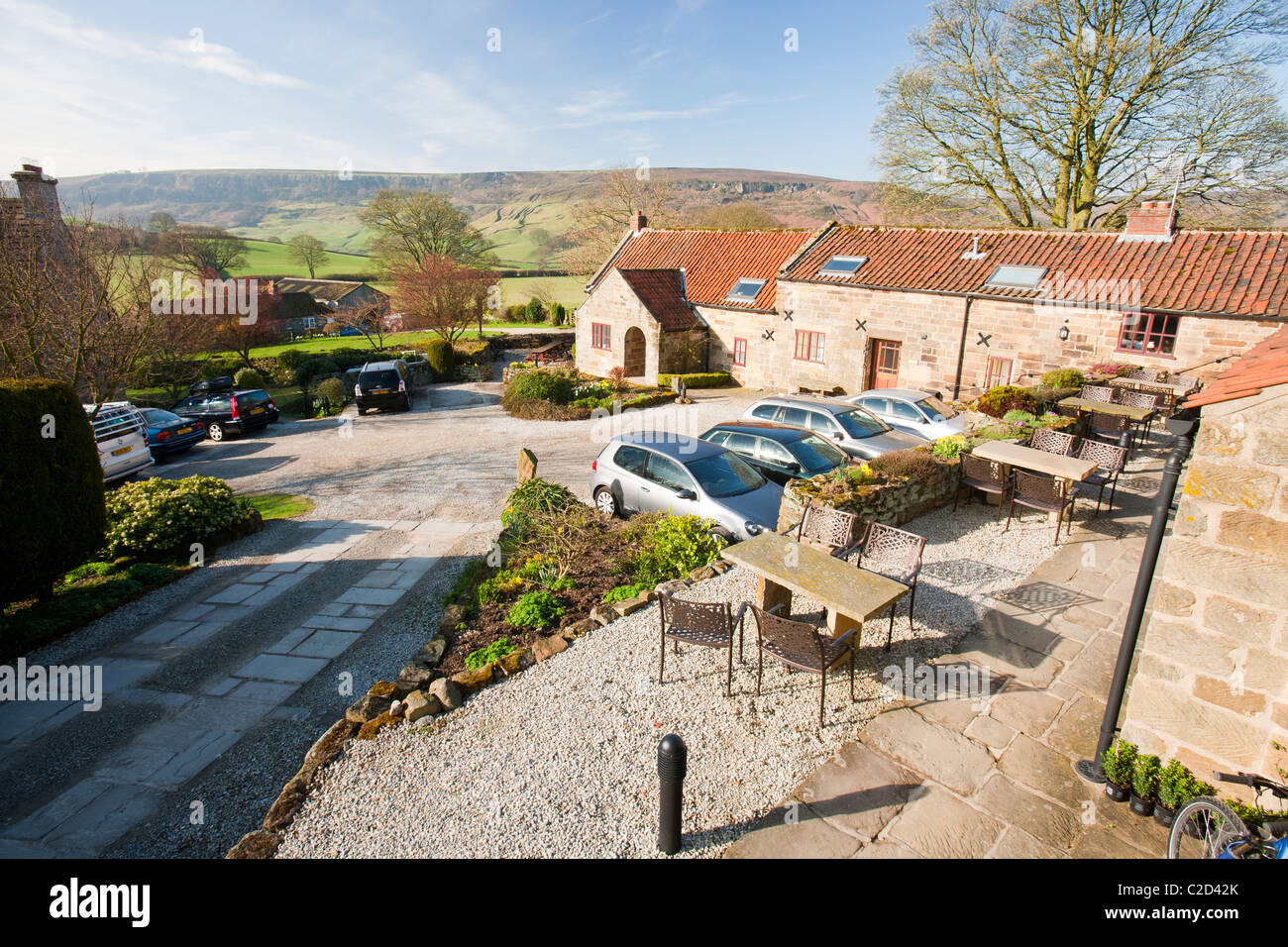 The HPB property of Bell End Farm in Rosedale, North York Moors. Stock Photo